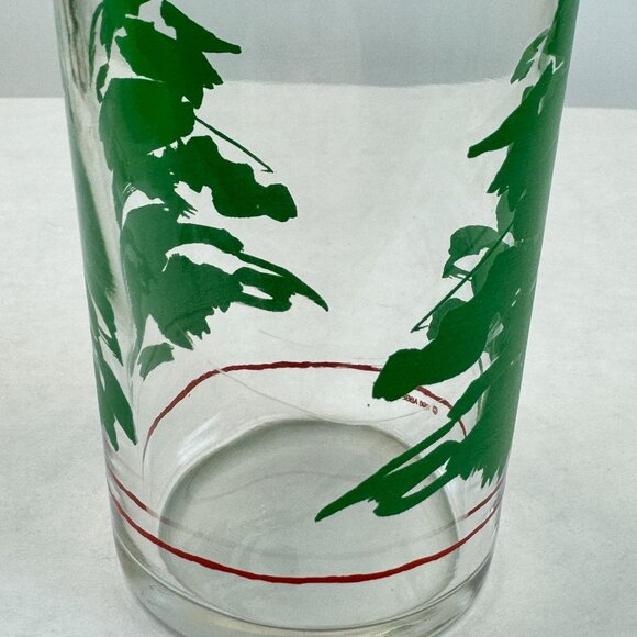 Vintage 1990 Abbey Press Merry Christmas Glass Tumbler Trees 4-Piece Set 12 oz - Picture 8 of 15